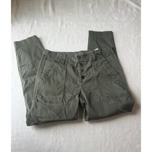 Anthropology Level 99 Women Green Cotton Viscose Elasterell-P Spandex Pants